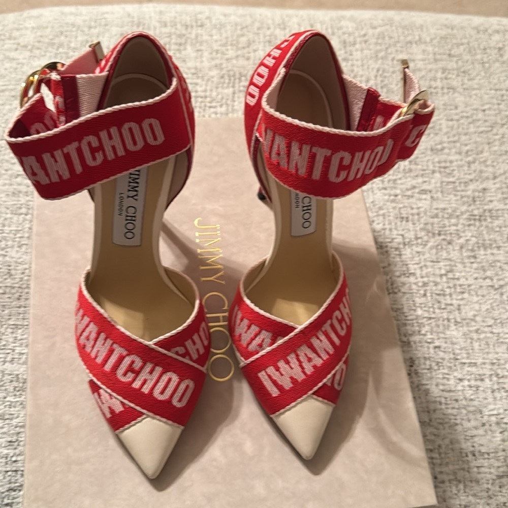 Jimmy Choo “I want choo” heels